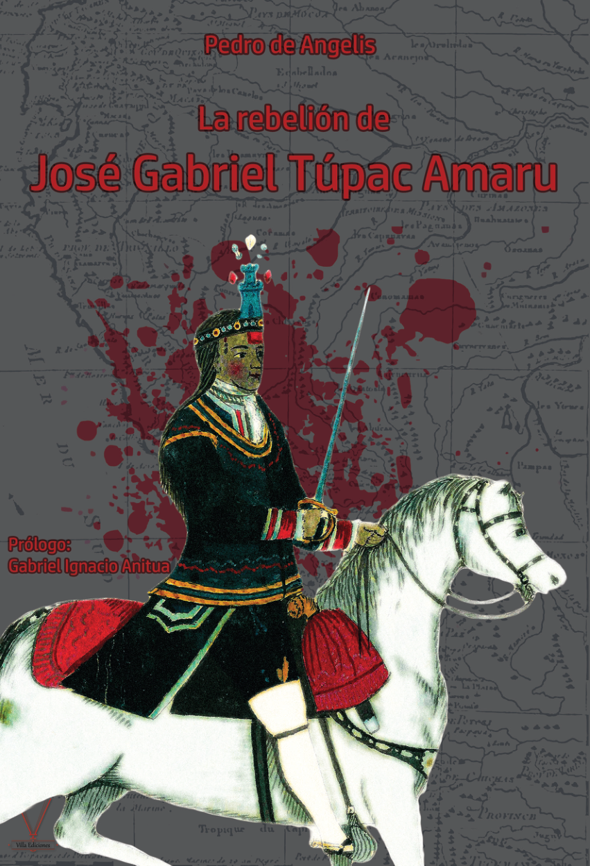 Portada original de La rebelión de José Gabriel Túpac Amaru, de Pedro de Angelis